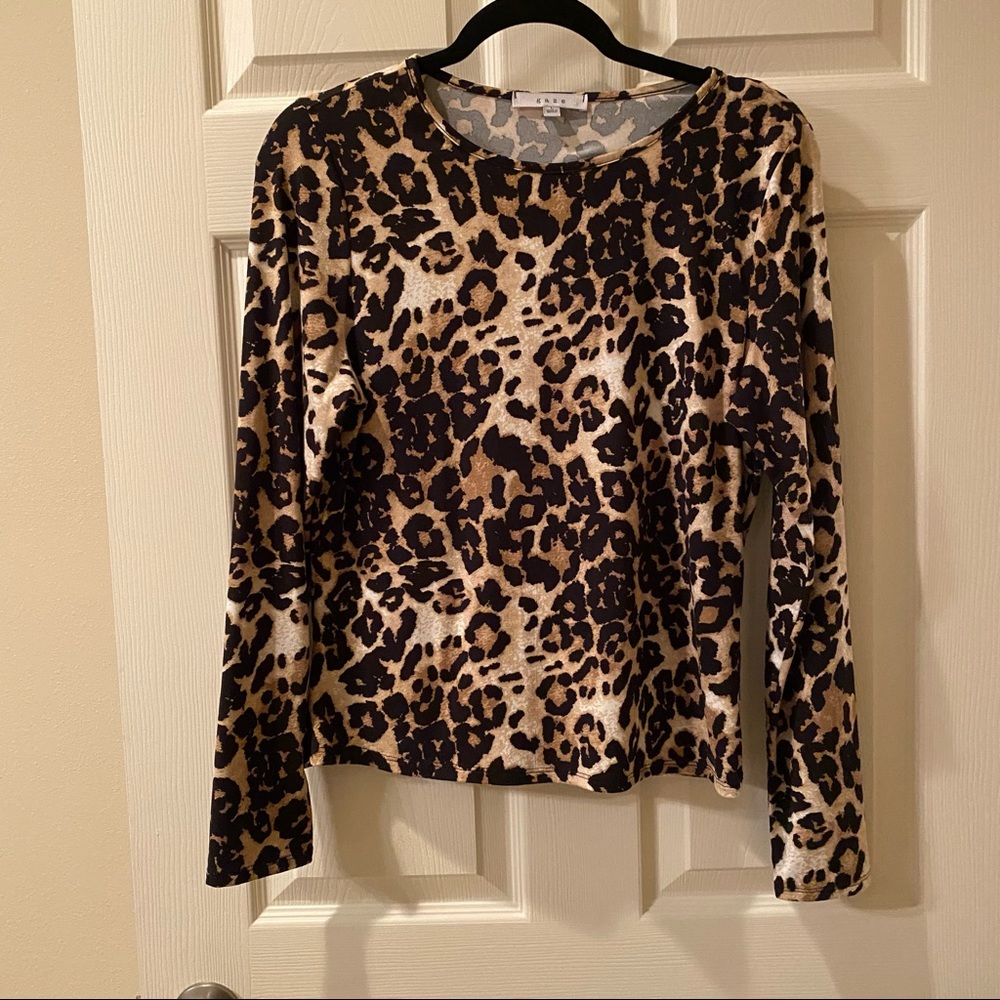 Gaze Leopard Print Women’s Long Sleeve Top